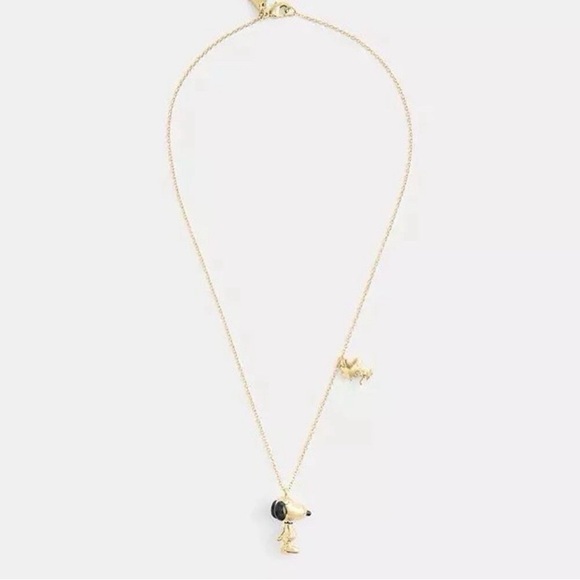 Coach X Peanuts Snoopy And Woodstock Pendant Necklace - Picture 1 of 4
